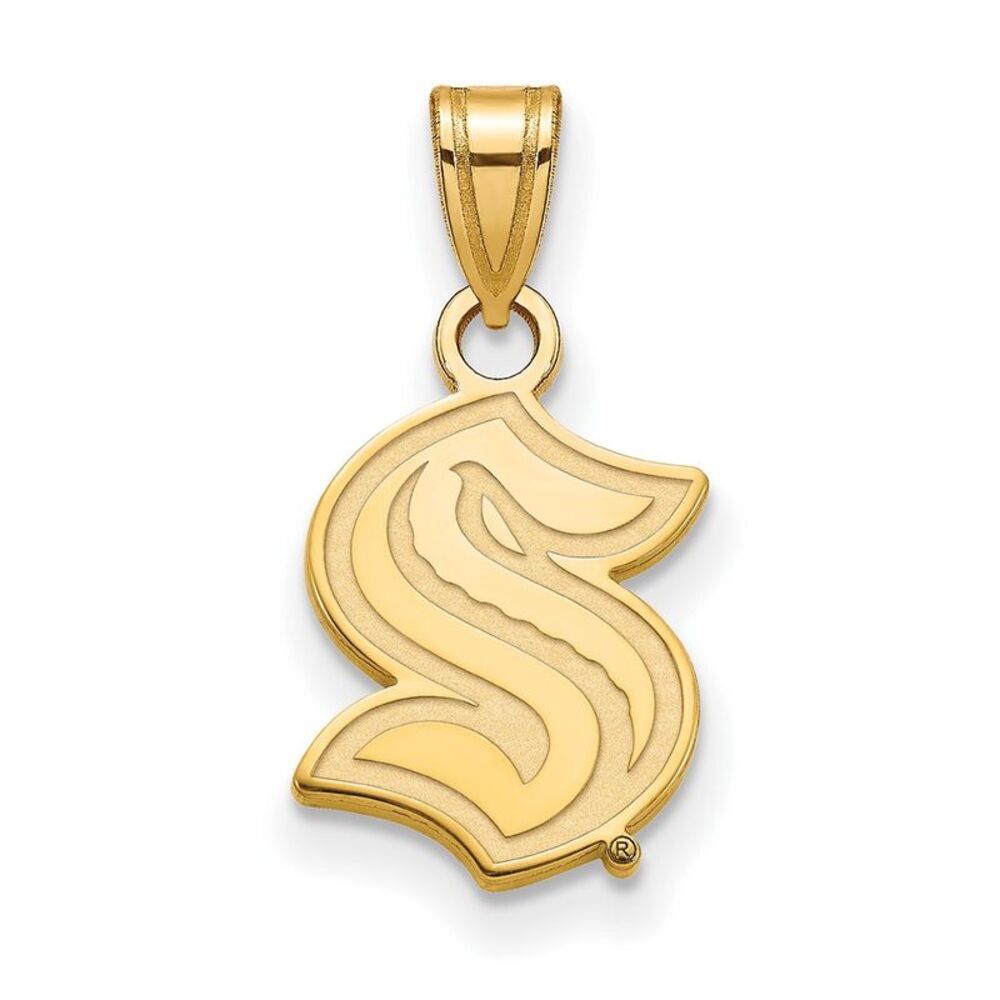 14K Yellow Gold NHL Seattle Kraken Small Pendant